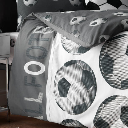 Catherine Lansfield Football Grey Duvet Cover Set