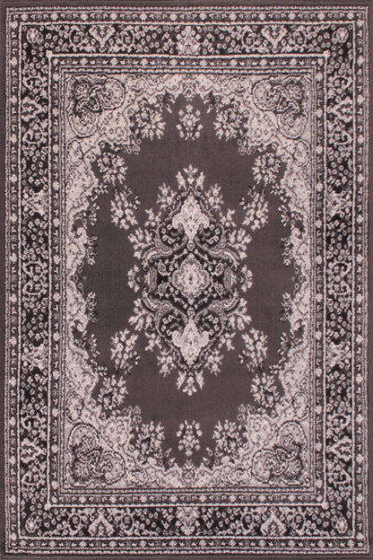 Traditional Poly Lancashire Dark Grey Rugs