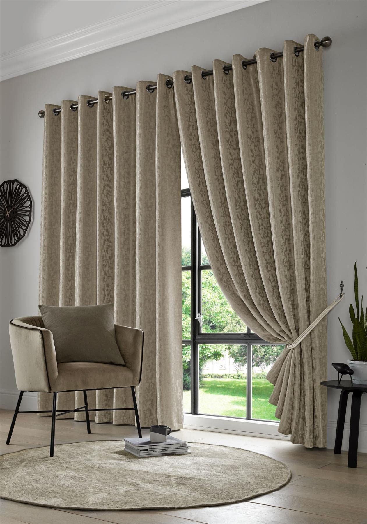 Keswick Gold Eyelet Curtains