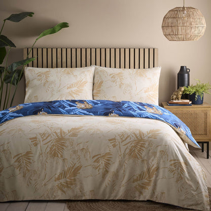 Tiger Blue Duvet Cover Set With Pillow Case