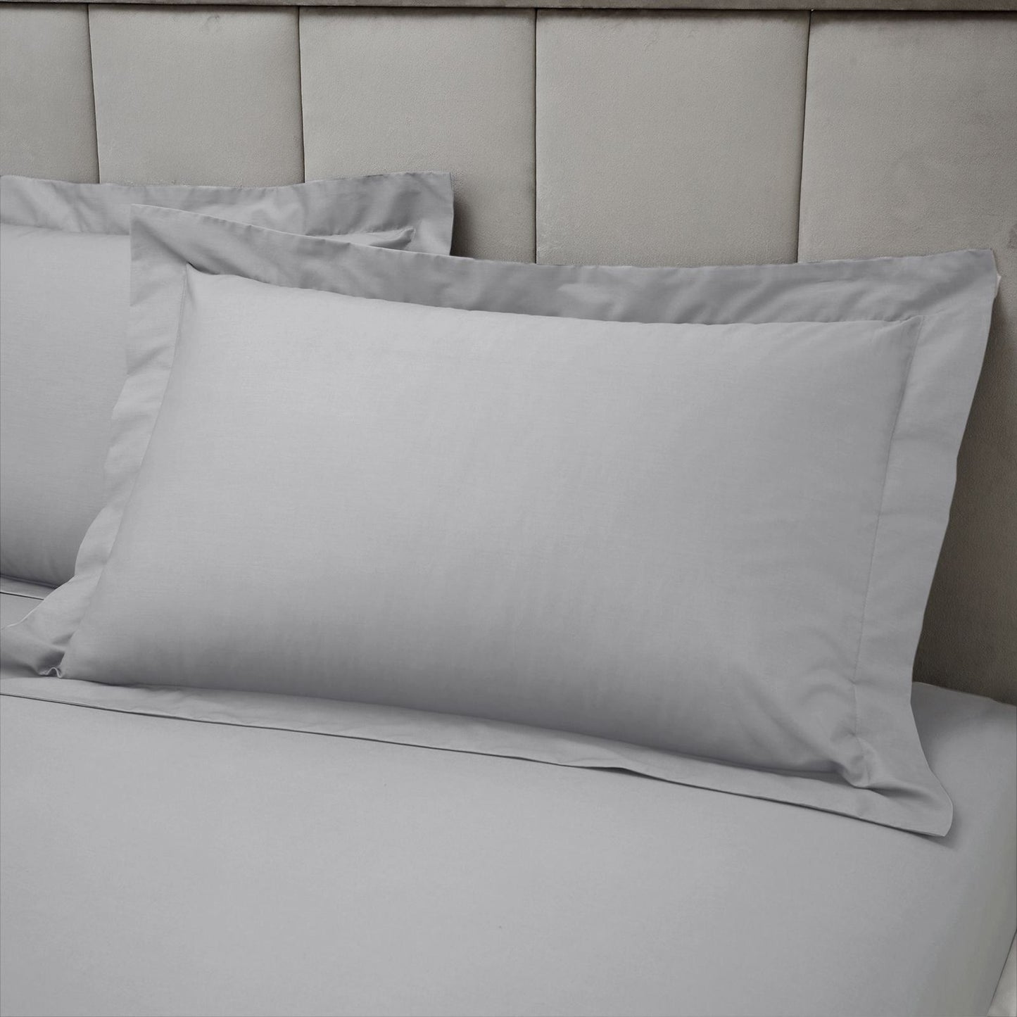 Bianca 180 Thread Count Egyptian Cotton Silver Grey Pillow case with envelope closure