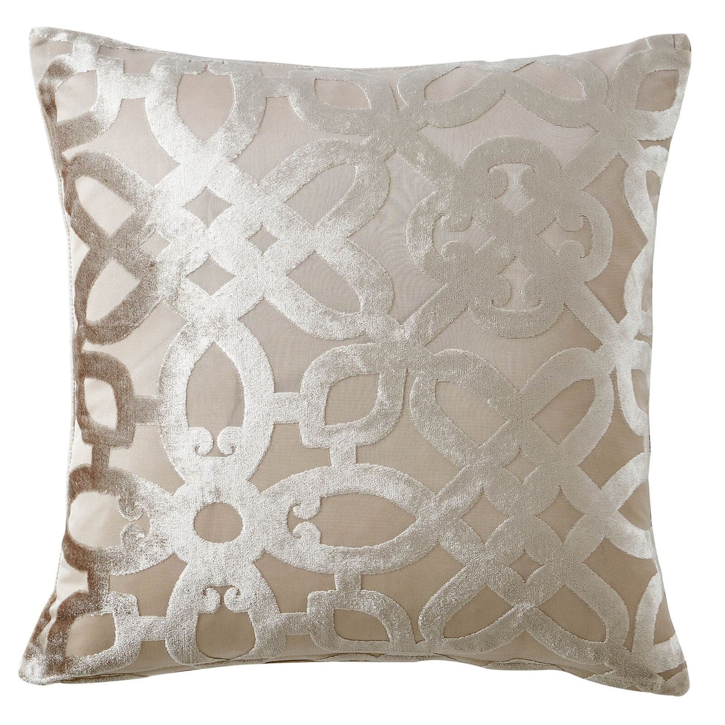 Lattice Cut Natural Cushion Cover