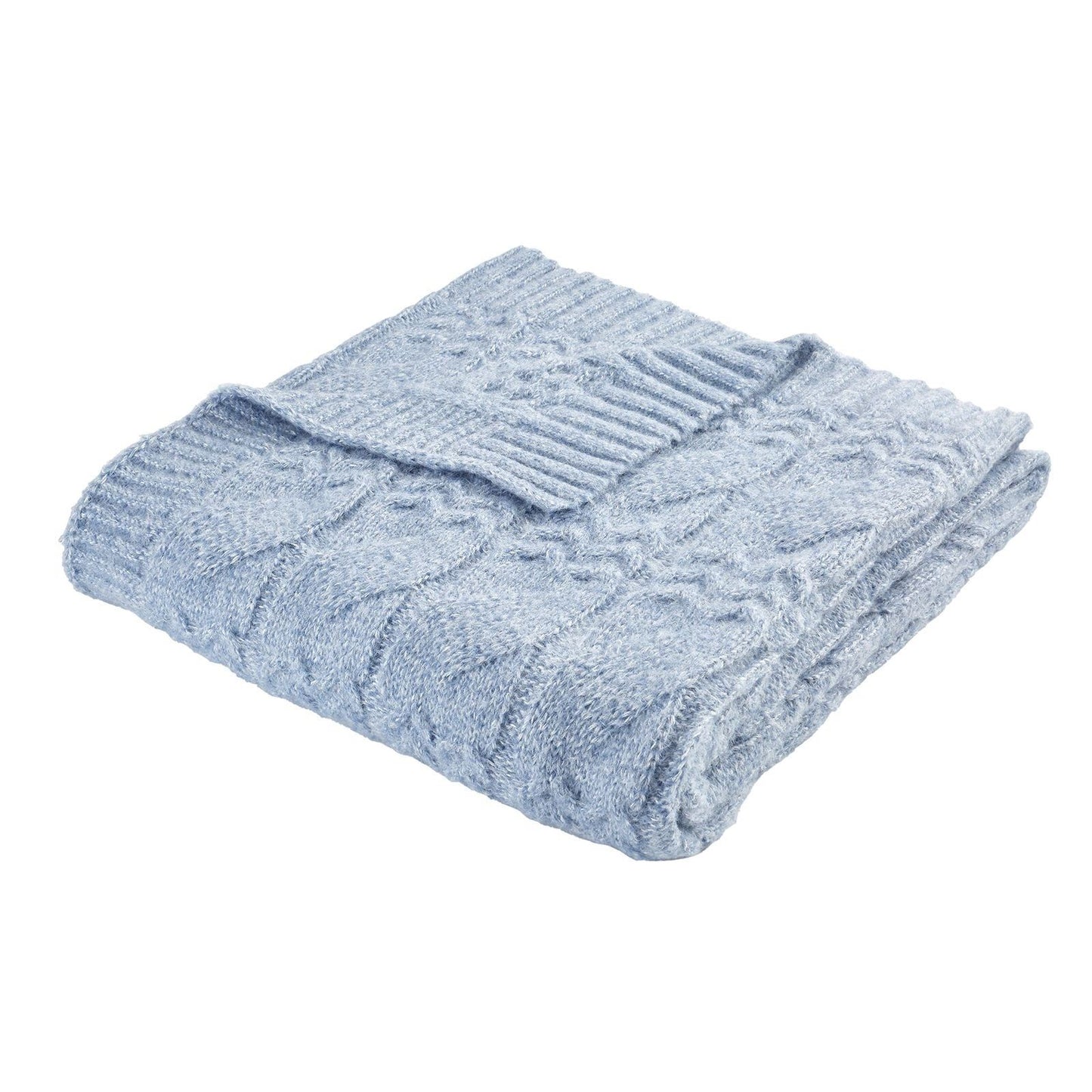 Cable Knit Throw Grey Blanket Throw - 150x200cm