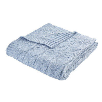 Cable Knit Throw Grey Blanket Throw - 150x200cm