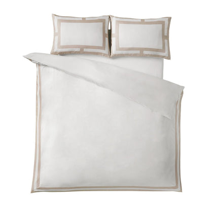 Catherine Lansfield So Soft Mono Panel Natural Duvet Cover Set