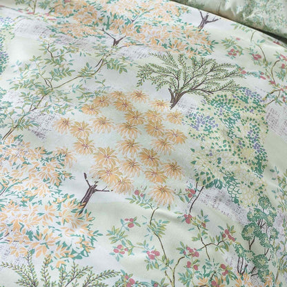 Forest Blossom Green Duvet Cover Set