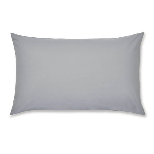 Easy Iron Percale Grey Housewife Pillowcase Pair