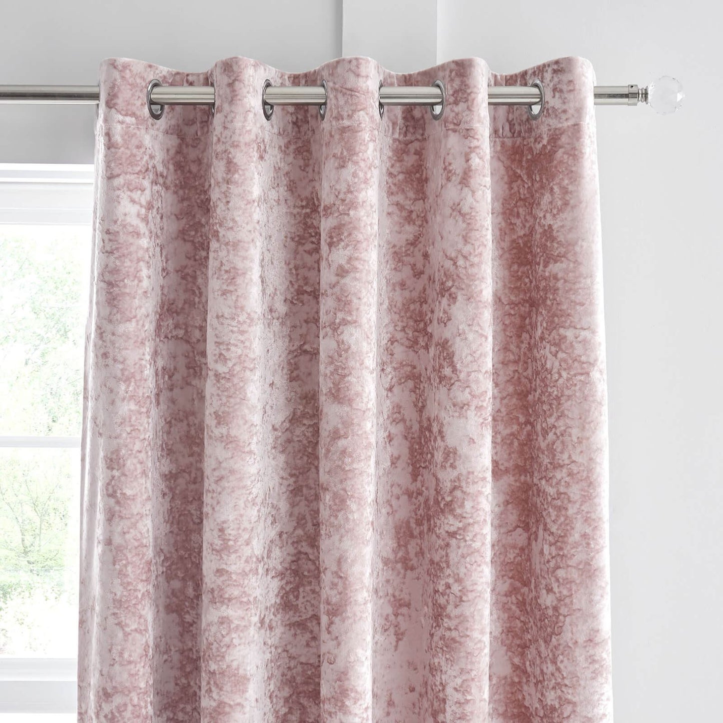 Crushed Blush Eyelet Curtains