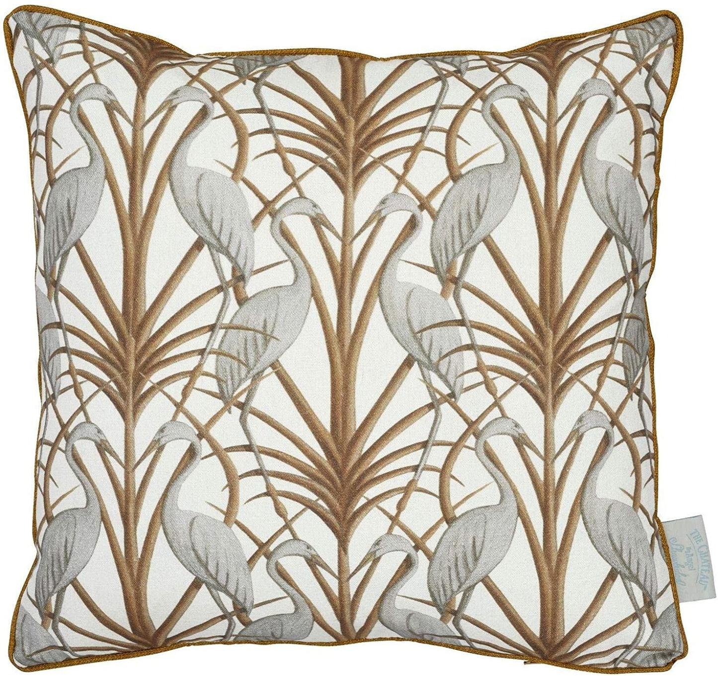 Nouveau Heron Cream Filled Cushion