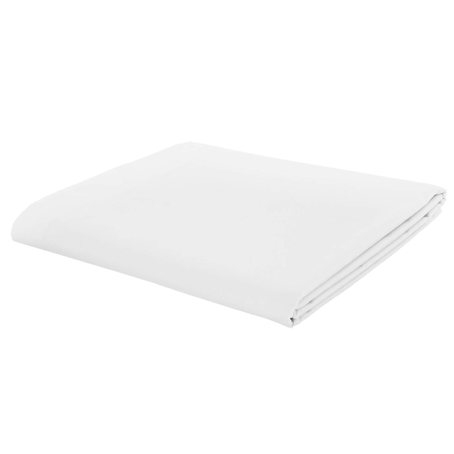 Easy Iron Percale White Flat Sheet