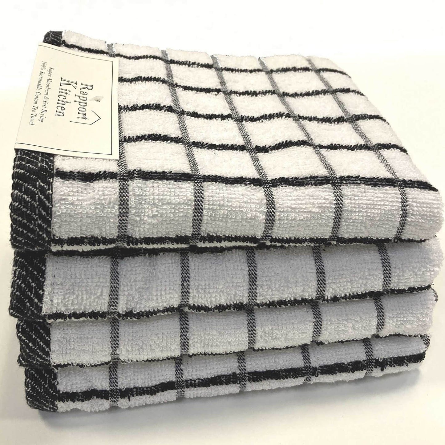 Luxury Terry Black Kitchen Towel