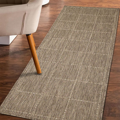 Flatweave Gel Border Natural Rug