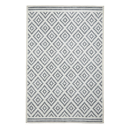 Coral H1058 Grey Modern Washable Rug