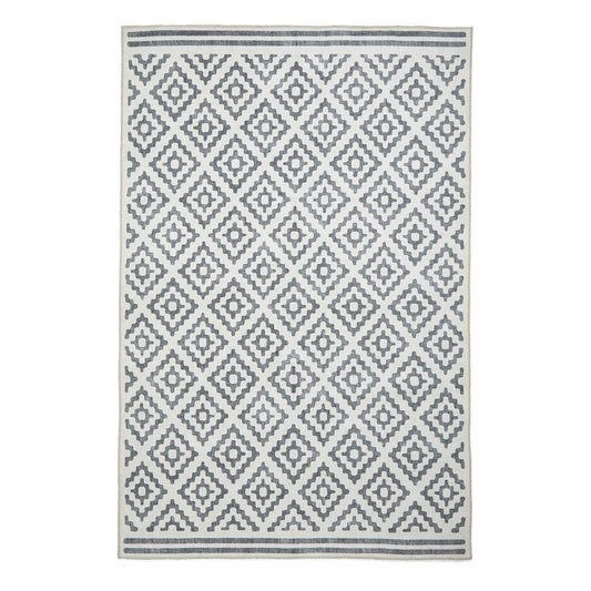 Coral H1058 Grey Modern Washable Rug