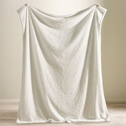Catherine Lansfield Textured Wave Faux Fur Blanket Throw Cream - 150x200cm