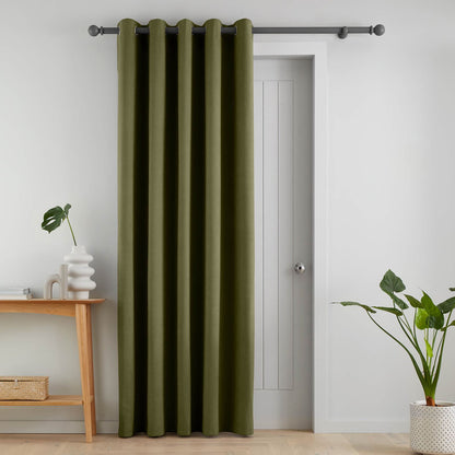 Wilson Velvet Blackout Thermal Olive Curtains Two Panels