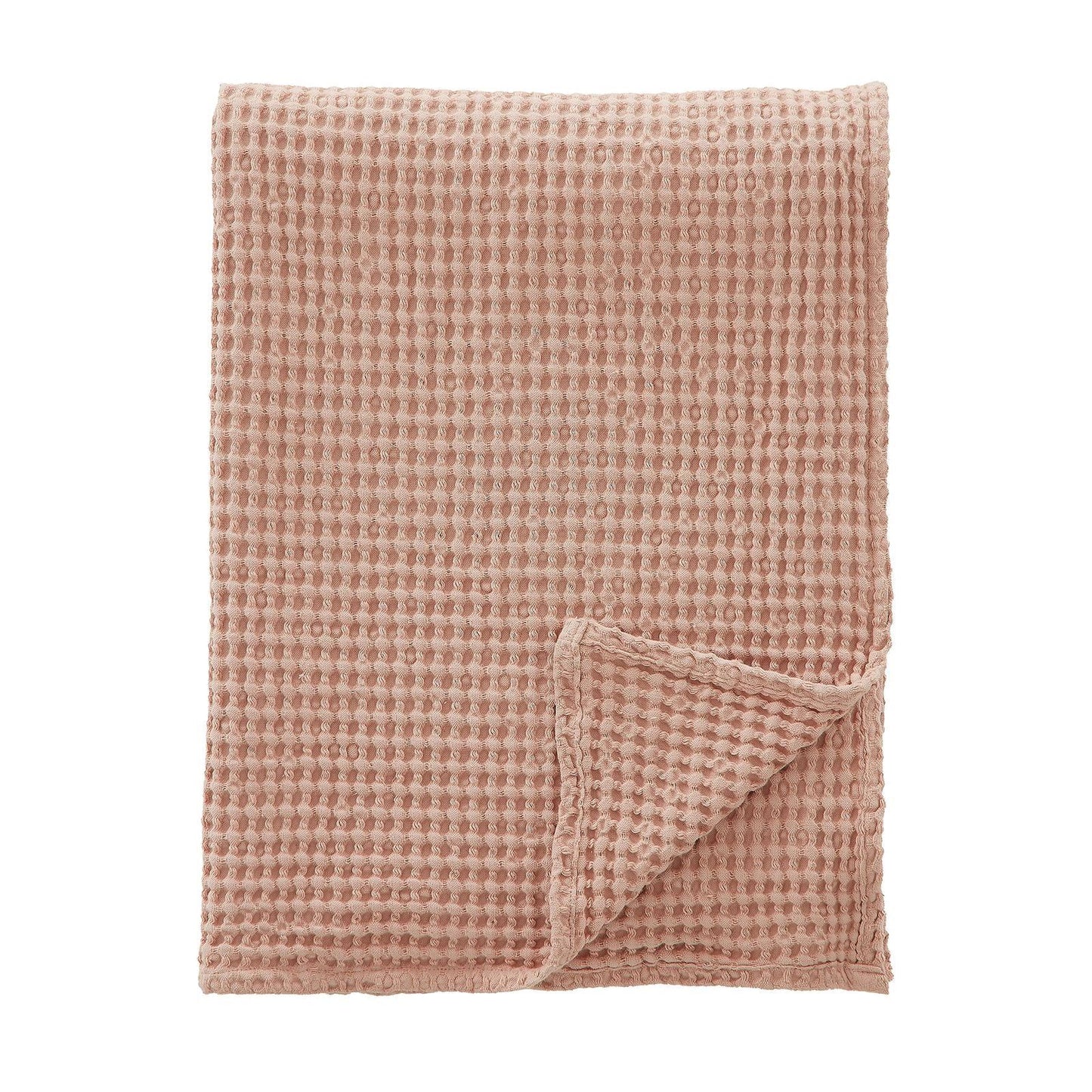 Pineapple Elephant Jaipur Chunky Waffle Pink Blanket Throw - 150x200cm