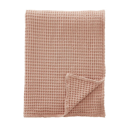 Pineapple Elephant Jaipur Chunky Waffle Pink Blanket Throw - 150x200cm