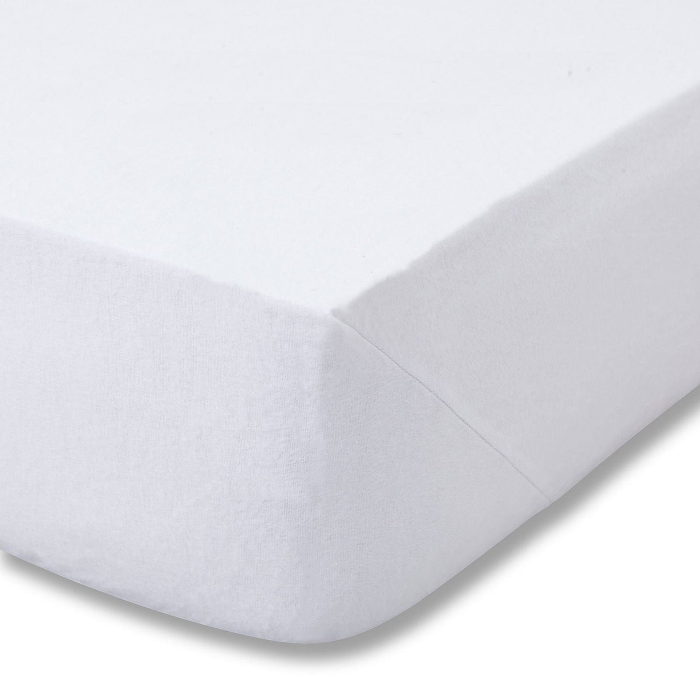 Catherine Lansfield Brushed Cotton White Fitted Sheet - Single