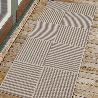 County Multi Stripe Natural Geo Rug