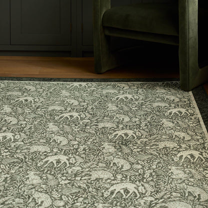 Hug Rug Eco-Washable Whimsical Woodland Green