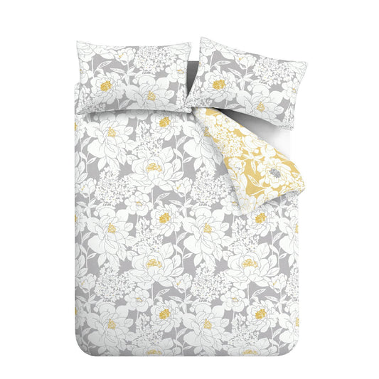 Saskia Floral Ochre Duvet Set