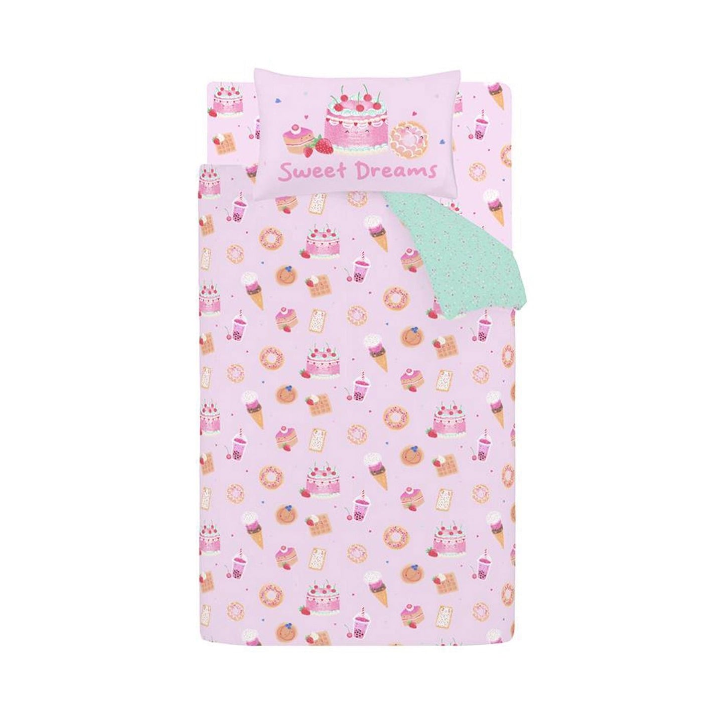 Catherine Lansfield Sweet Treats Pink Duvet Cover Set