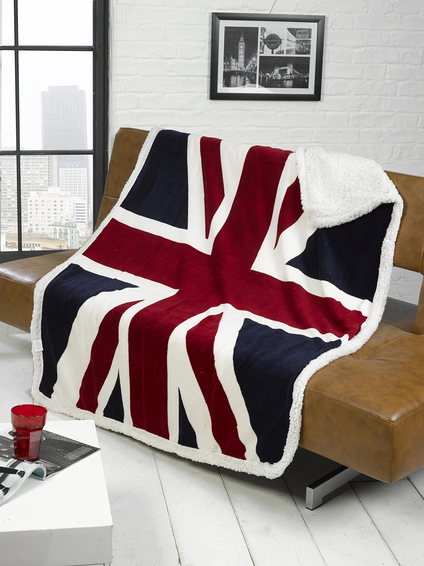 Union Jack Red Throw