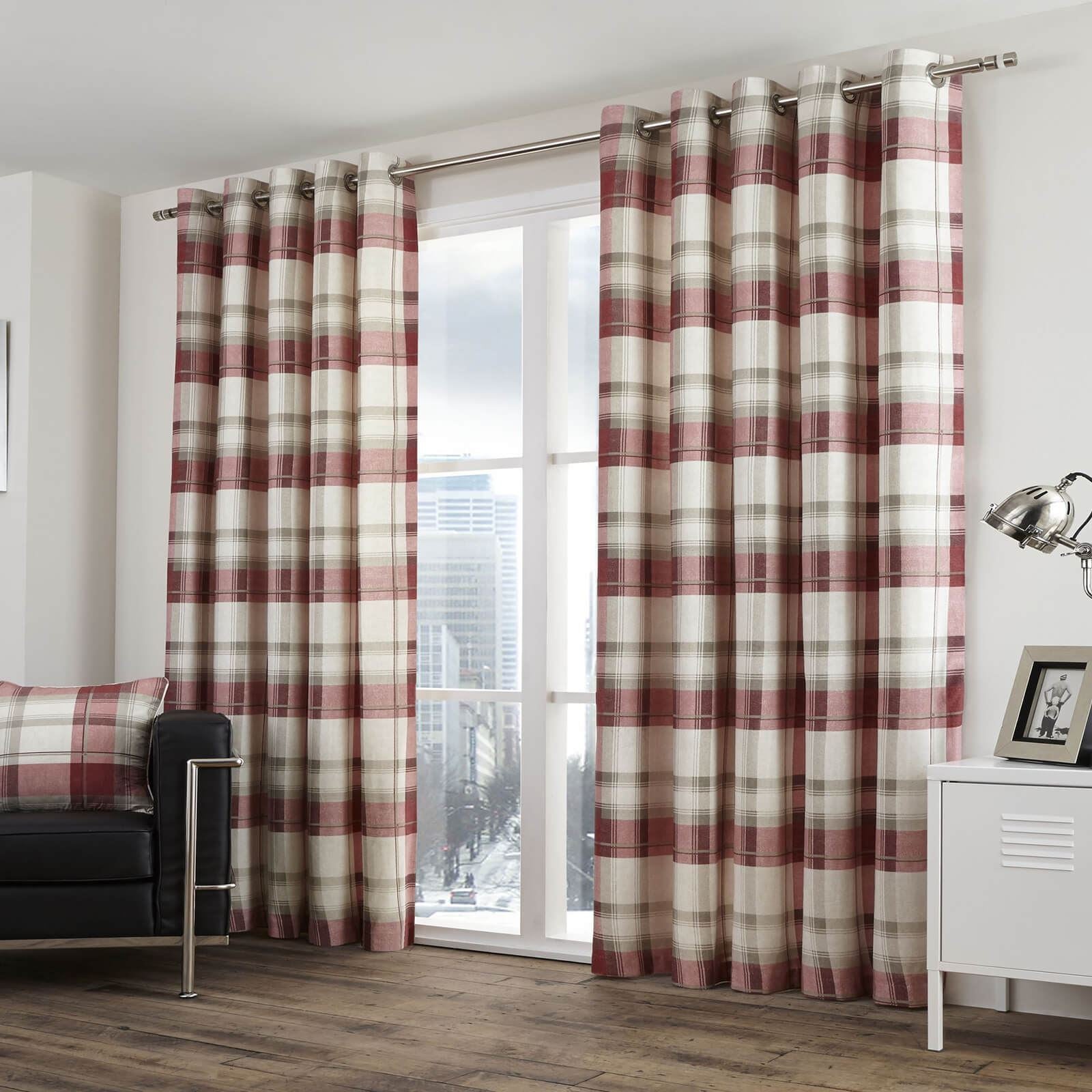Balmoral Ruby Eyelet Curtains