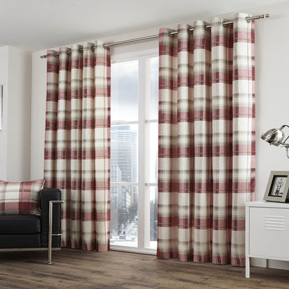 Balmoral Ruby Eyelet Curtains