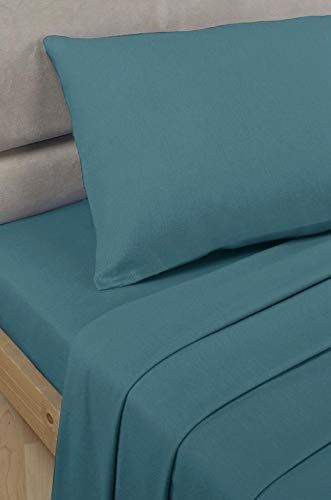 SleepND Percale Teal Flat Sheet