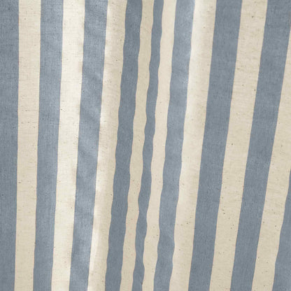 Zanzibar Yarn Dyed Stripe Blue Curtain Panel