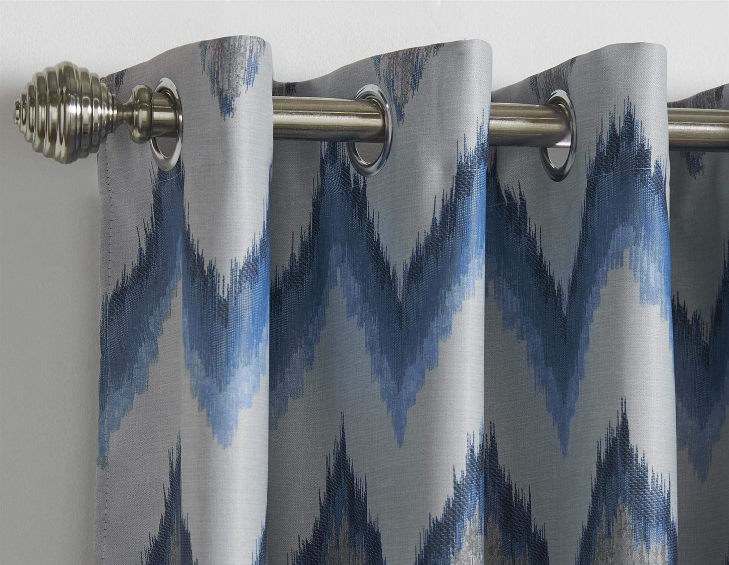 Oslo Blue Eyelet Curtains