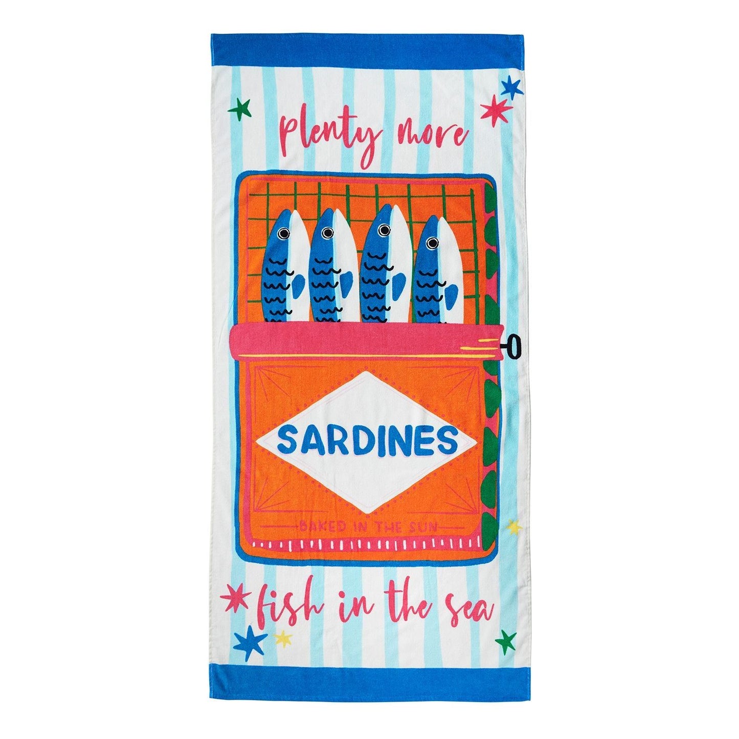 Catherine Lansfield Sardines Blue Towel - Beach