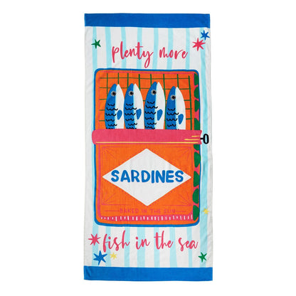 Catherine Lansfield Sardines Blue Towel - Beach
