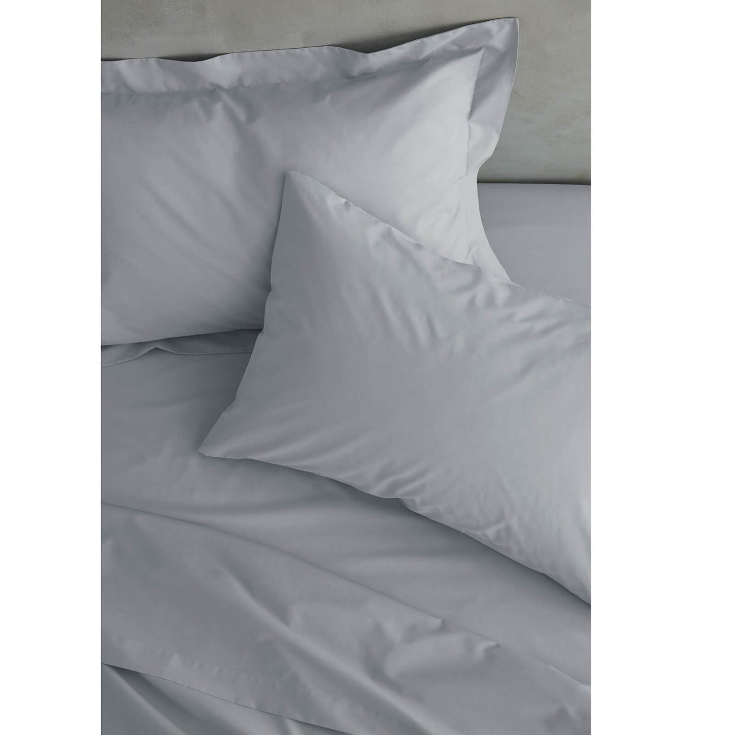 Easy Iron Percale Grey Fitted Sheet