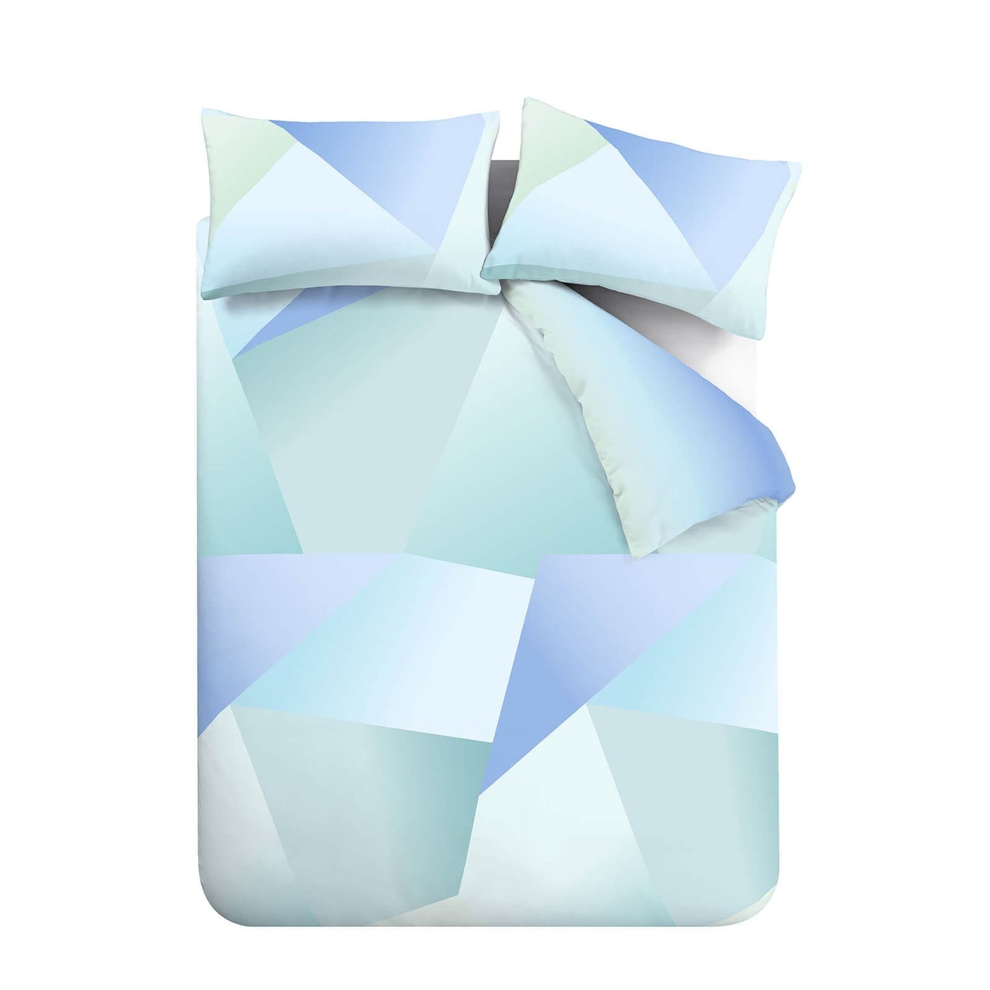 Ombre Larsson Geo Green Blue Duvet Cover Set