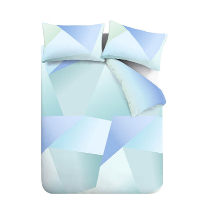 Ombre Larsson Geo Green Blue Duvet Cover Set