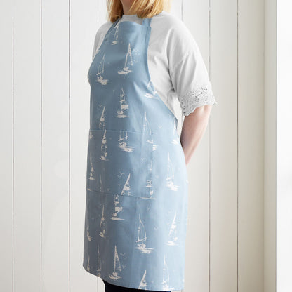 Catherine Lansfield Salcombe Boats Blue Apron - Adult