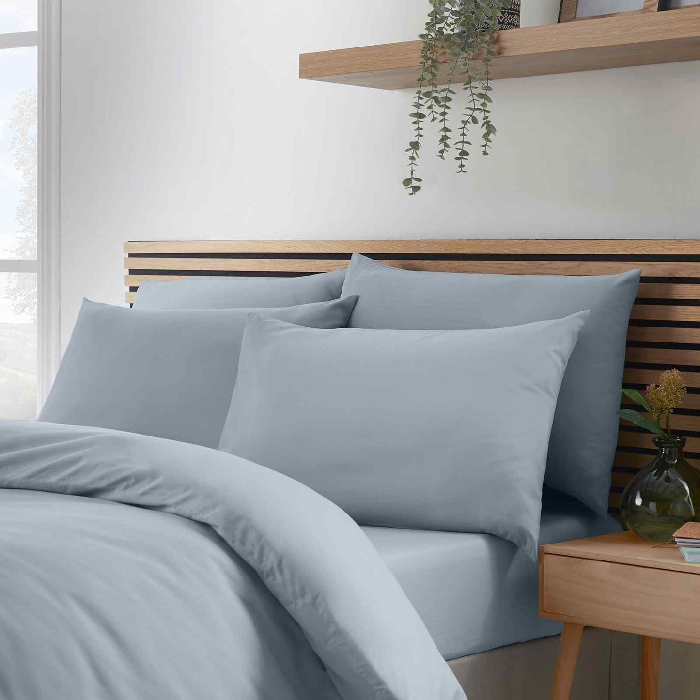 So Soft Non Iron Slate Grey Standard Pillow case Pack of 4 with envelope closure