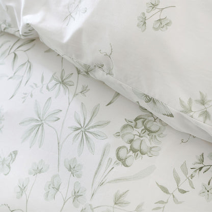 Bianca Thea Floral Green Duvet Cover Set