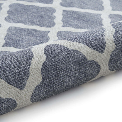 Coral H1063 Blue Modern Washable Rug