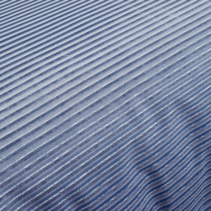 Graded Stripe Blue Duvet Cover Set