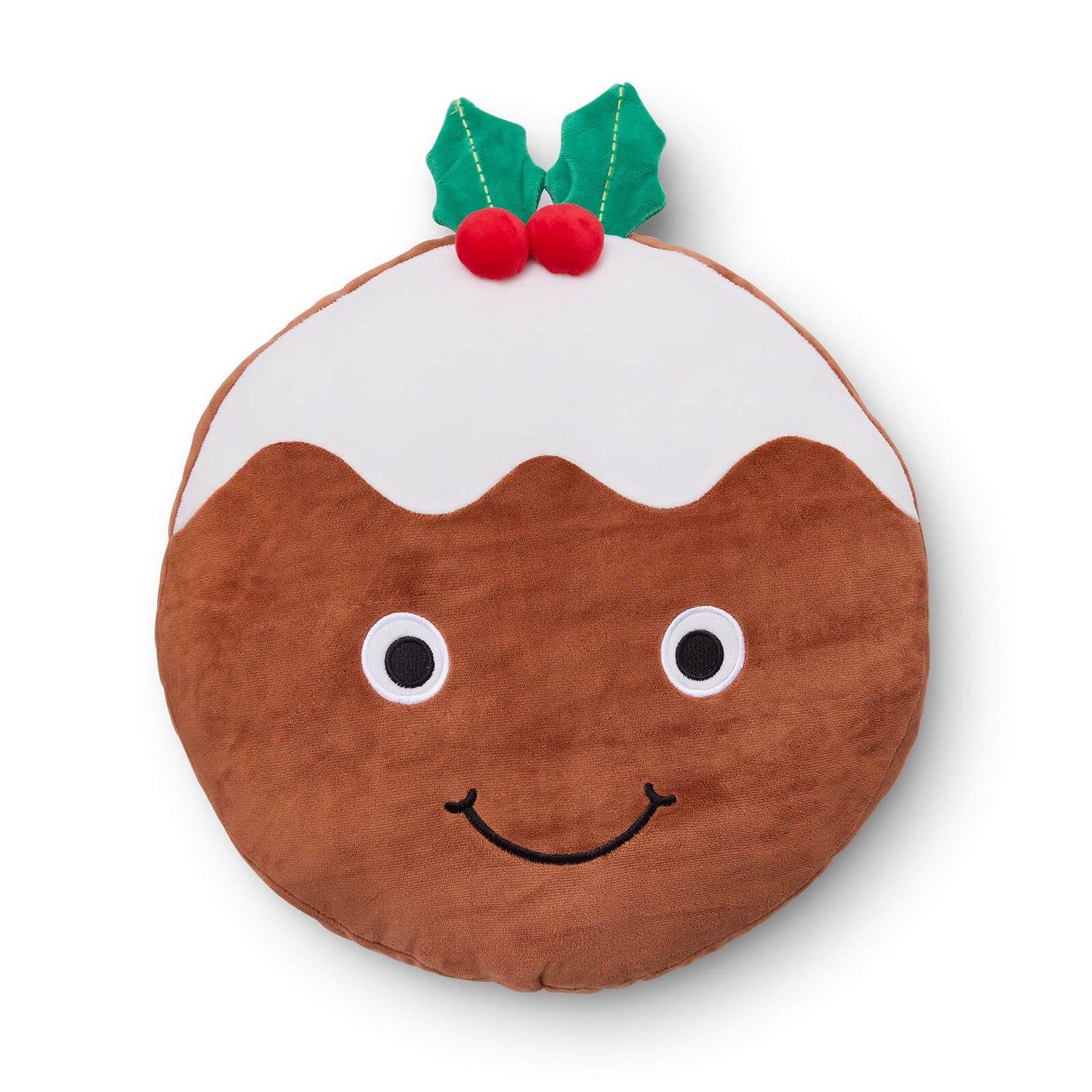 Christmas Pudding 3D Shaped Cushion Brown
