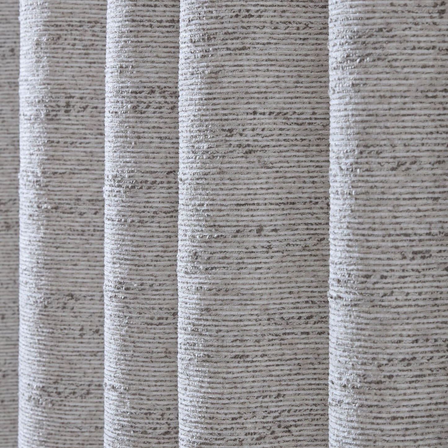 Catherine Lansfield Chunky Boucle Lined Eyelet Curtains Two Panels Cream