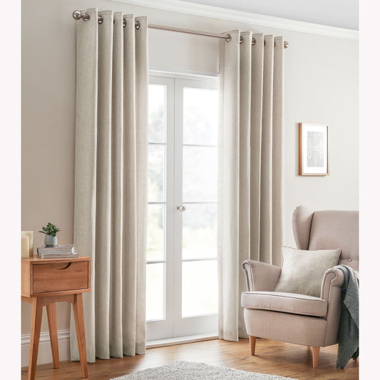 Versailles Oyster Eyelet Curtains