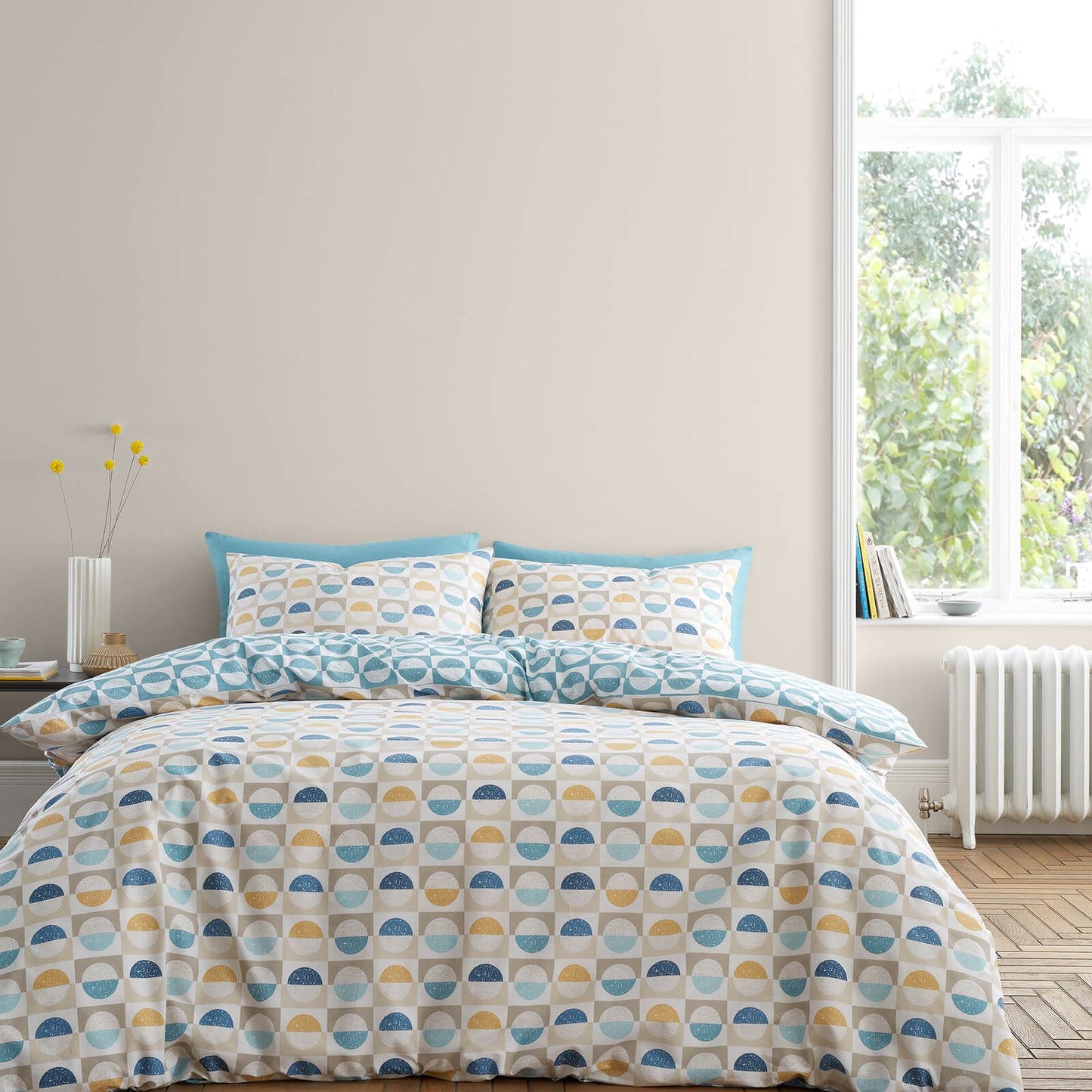 Hans Retro Spot Blue Duvet Cover Set