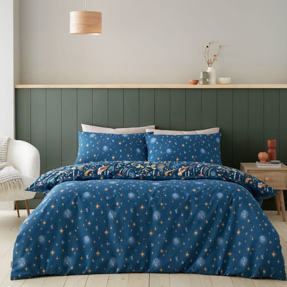 Enchanted Twilight Animals Navy Blue Duvet Set