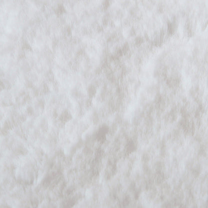 Luxury Faux Fur Ivory Plain Rug