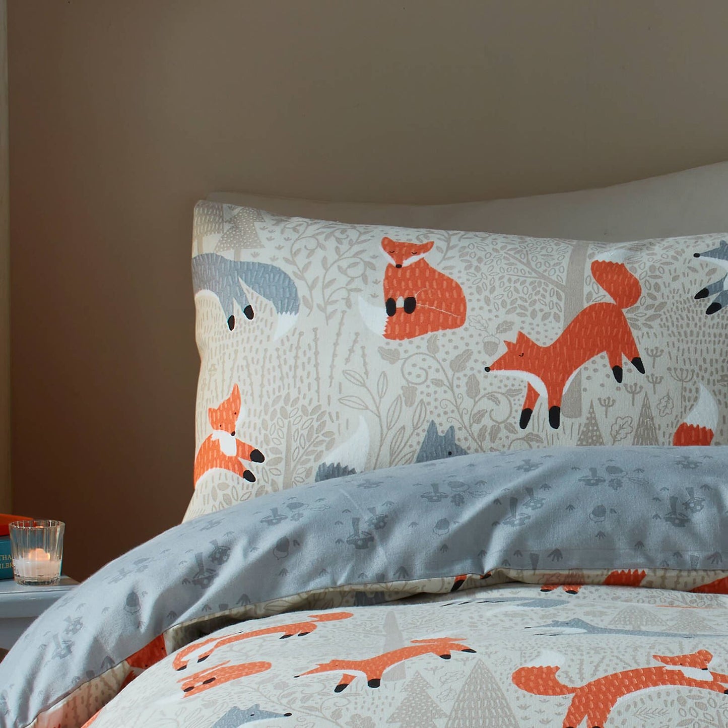 Foraging Fox Natural Duvet Set